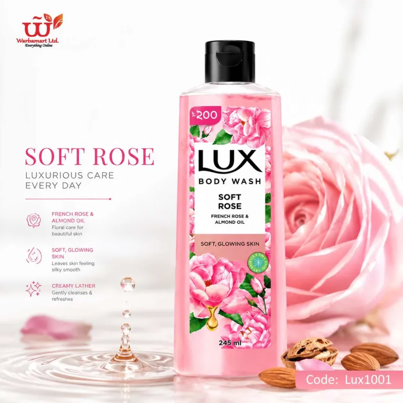 Lux Body Wash French Rose & Almond 245ml