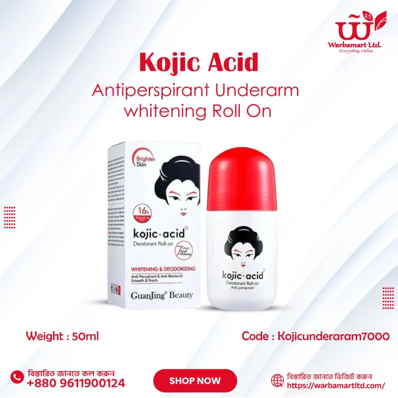 Kojic Acid antiperspirant Underarm whitening Roll On 50ml