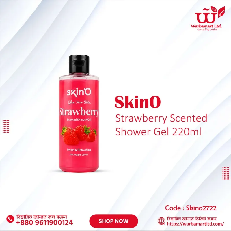 SkinO Strawberry Scented Shower Gel 220ml