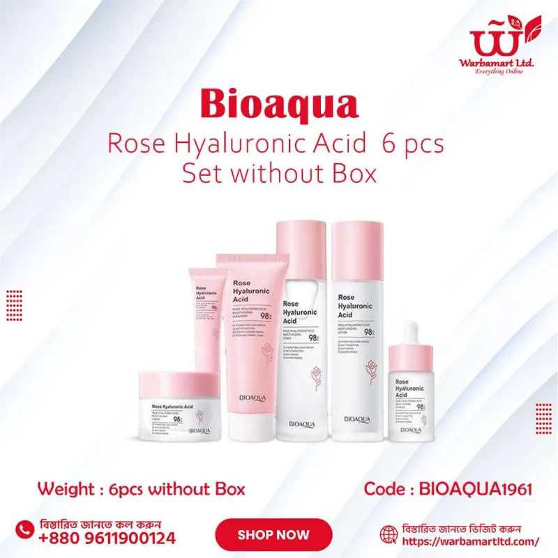 Bioaqua Rose Hyaluronic Acid 6 pcs Set without Box