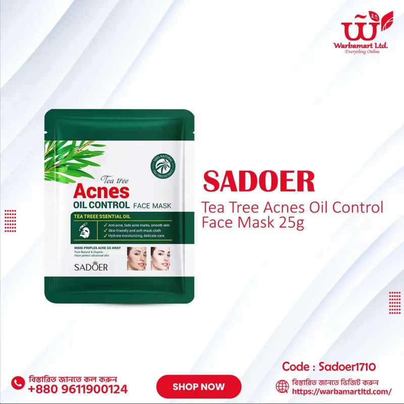 SADOER Tea Tree Acnes Oil Control Face Mask 25g