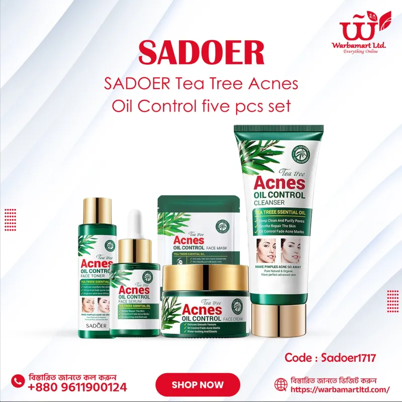 SADOER Tea Tree Acnes Oil Control five pcs set