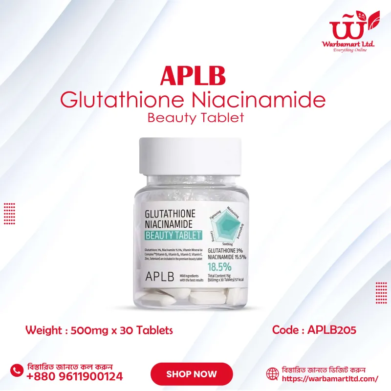 APLB Glutathione Niacinamide Beauty Tablet 500mg x 30 Tablets