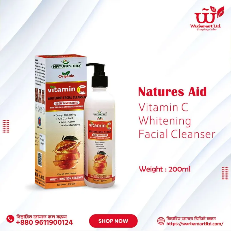NATURES AID Vitamin C Whitening Facial Cleanser 200ml