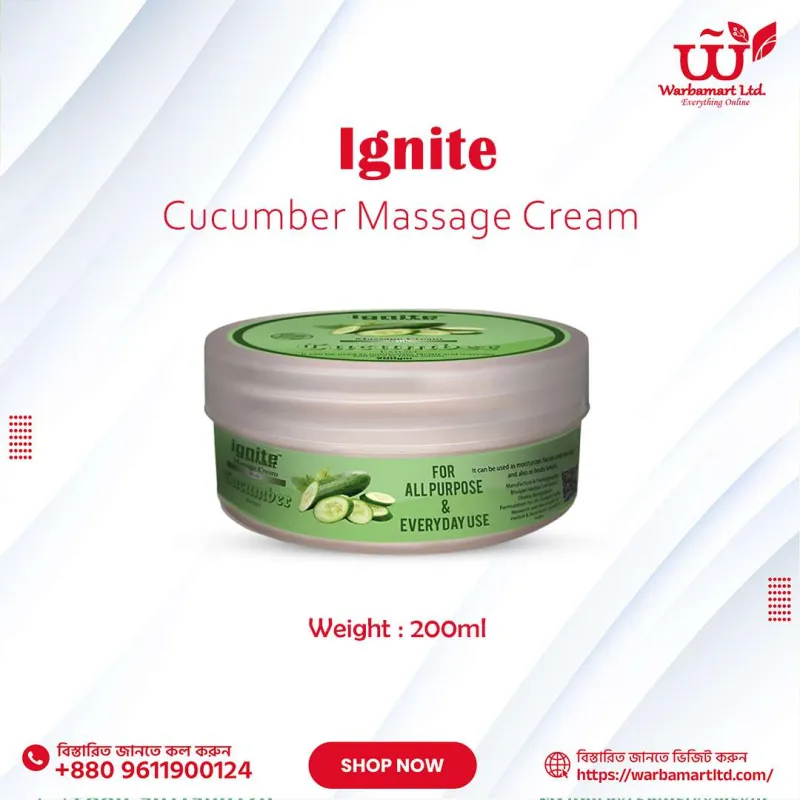 Ignite Cucumber Massage Cream -200 ml