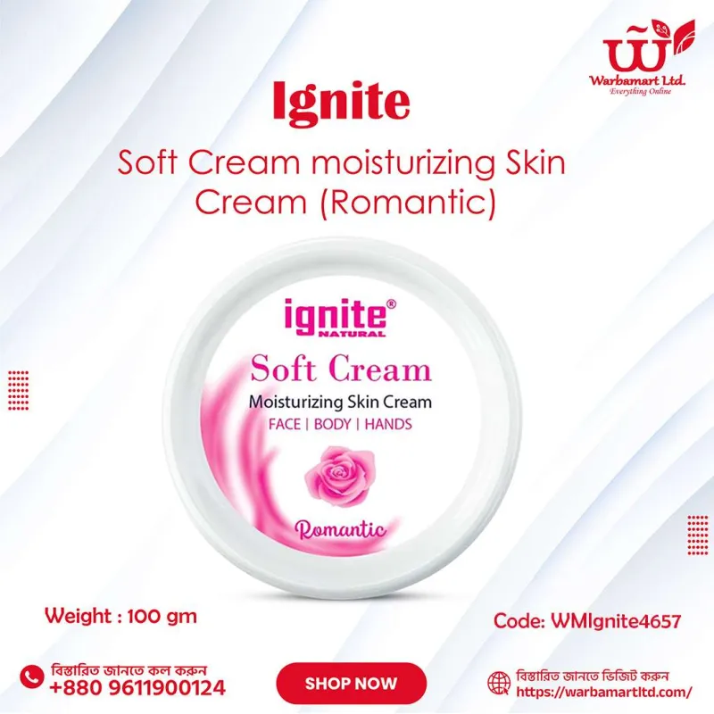 Ignite Soft Cream Moisturizing Skin Cream (Romantic) 100 ml