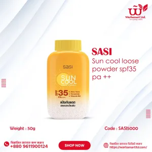 sasi sun cool loose powder spf35 pa ++ 50g