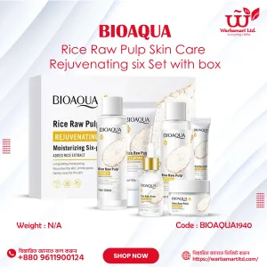 Bioaqua Rice Raw Pulp Skin Care Rejuvenating six Set with Box