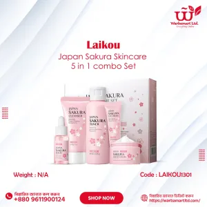 Laikou Japan Sakura Skincare 5 in 1 combo Set