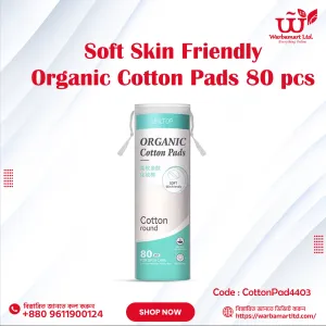 Soft Skin Friendly Organic Cotton Pads 80 pcs