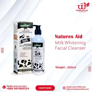 NATURES AID Milk Whitening Facial Cleanser 200ml