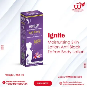 Ignite Moisturizing Skin Lotion Anti Black Zafran Body Lotion 200ml