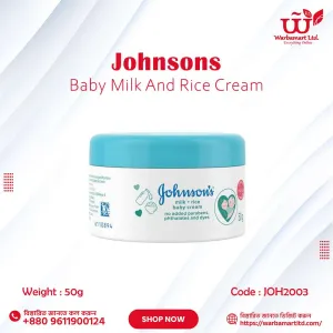 Johnsons Baby Milk And Rice Cream 50gm