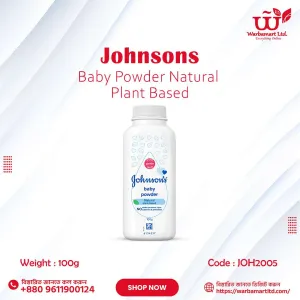 Johnsons Baby Powder Natural Plant Based 100gm