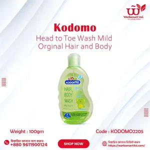 Kodomo Head to Toe Wash Mild Orginal Hair and Body 100ml