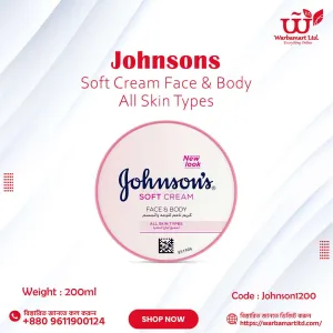 Johnsons Soft Cream Face & Body All Skin Types 200mL